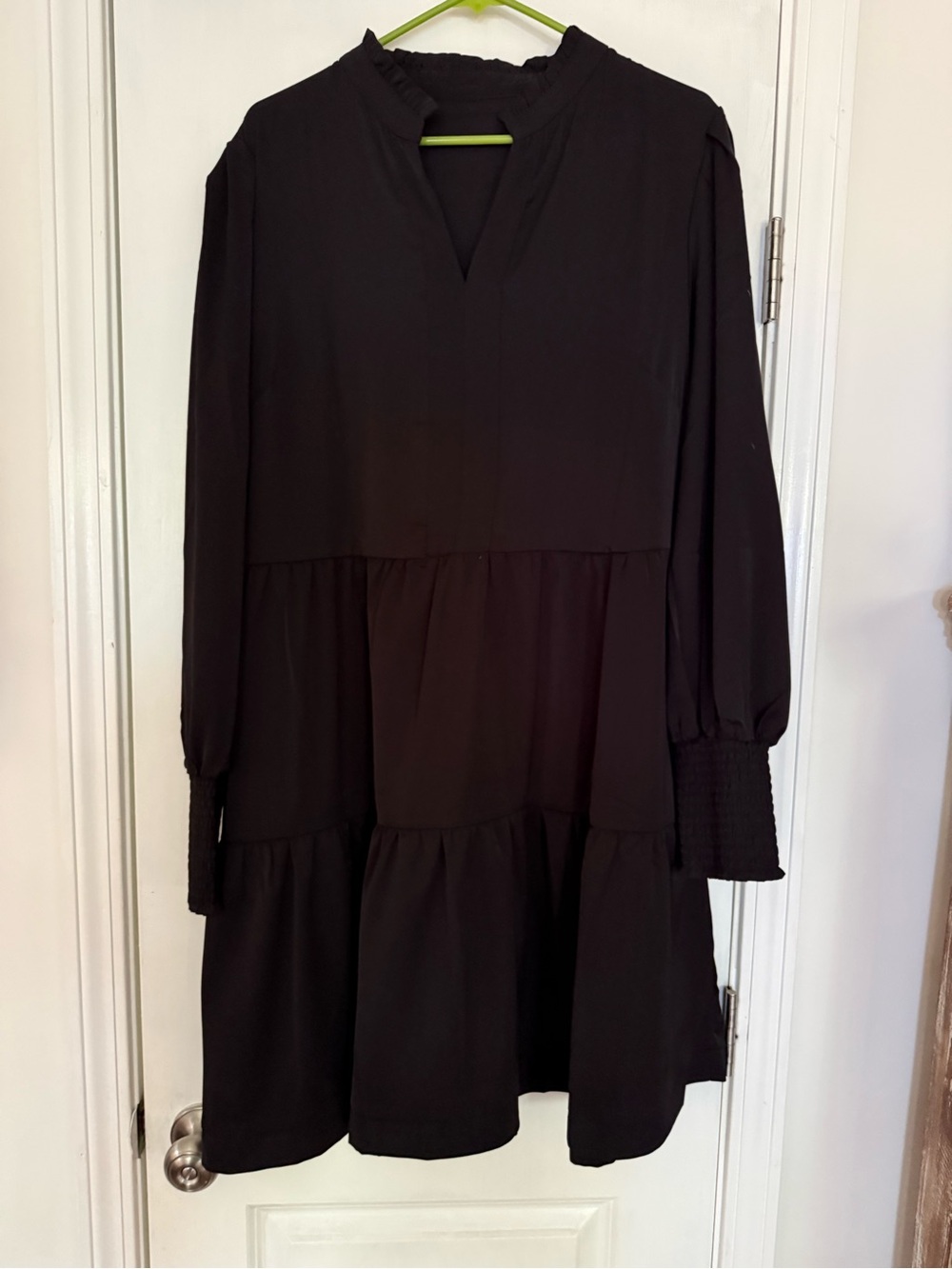 Black Tiered Long-Sleeve Dress - Classic Women's Dress